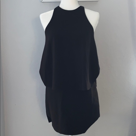 Halston Heritage Dresses & Skirts - Halston Heritage Black Layered Halter Dress Size 0